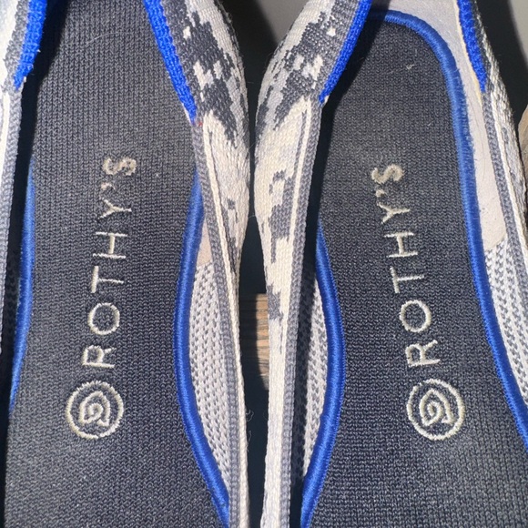 Rothy’s The Flat Original Gray Geometric Camo Flat Slip On Size 9 - Picture 9 of 11